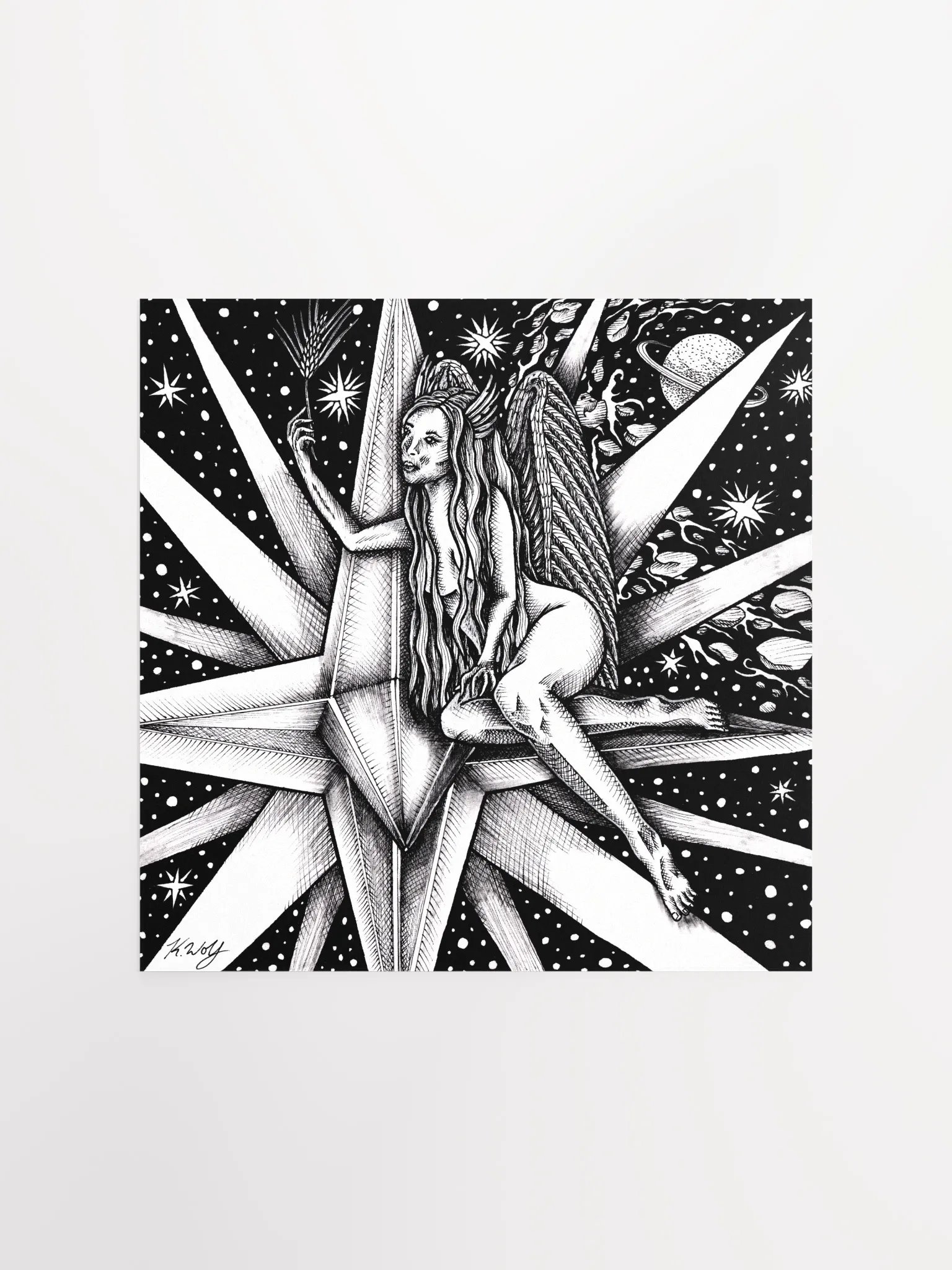 Virgo Zodiac, surreal Celestial Matte Poster product image (3)