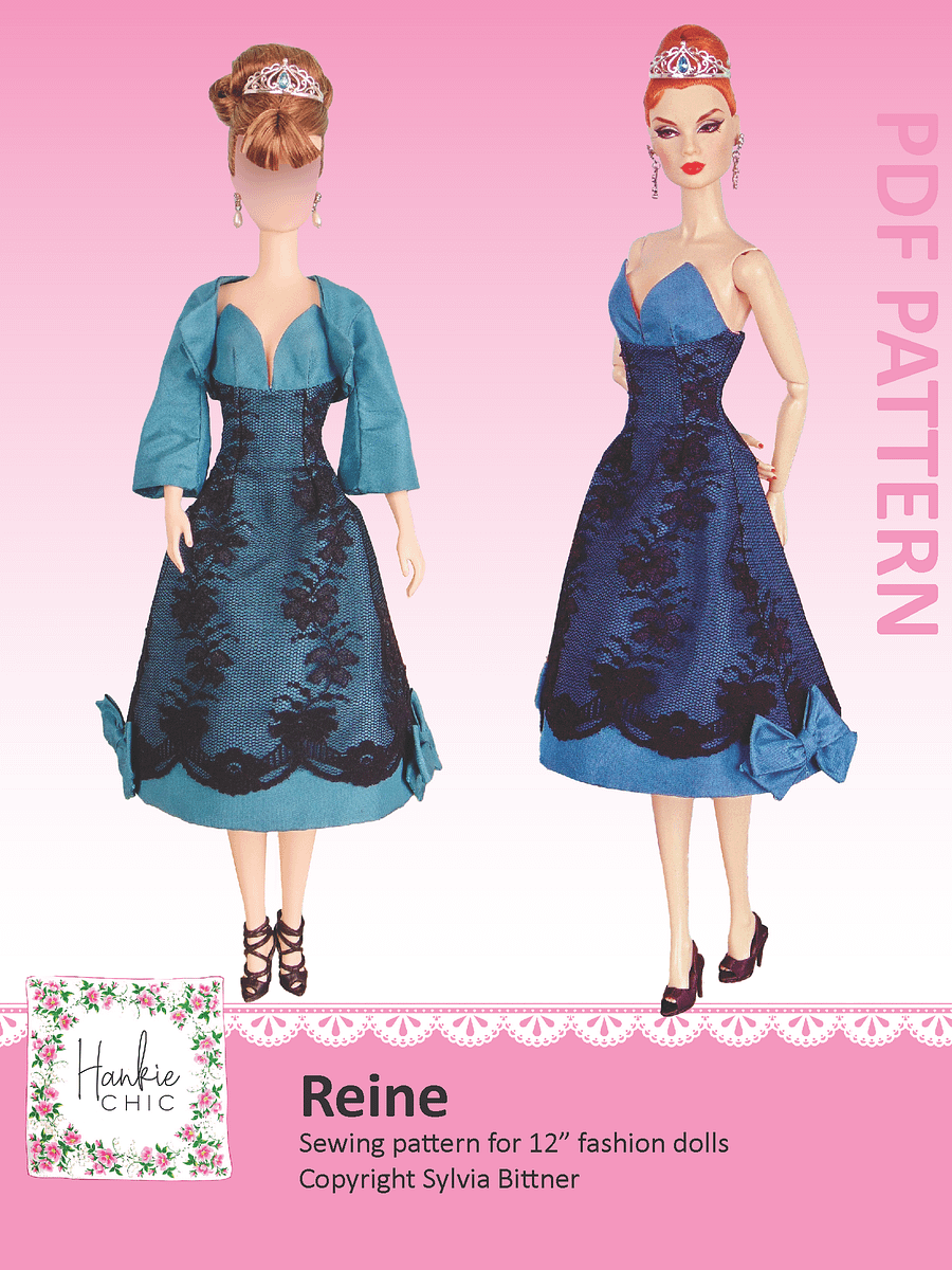 Reine sewing pattern for 12" fashion dolls product image (1)