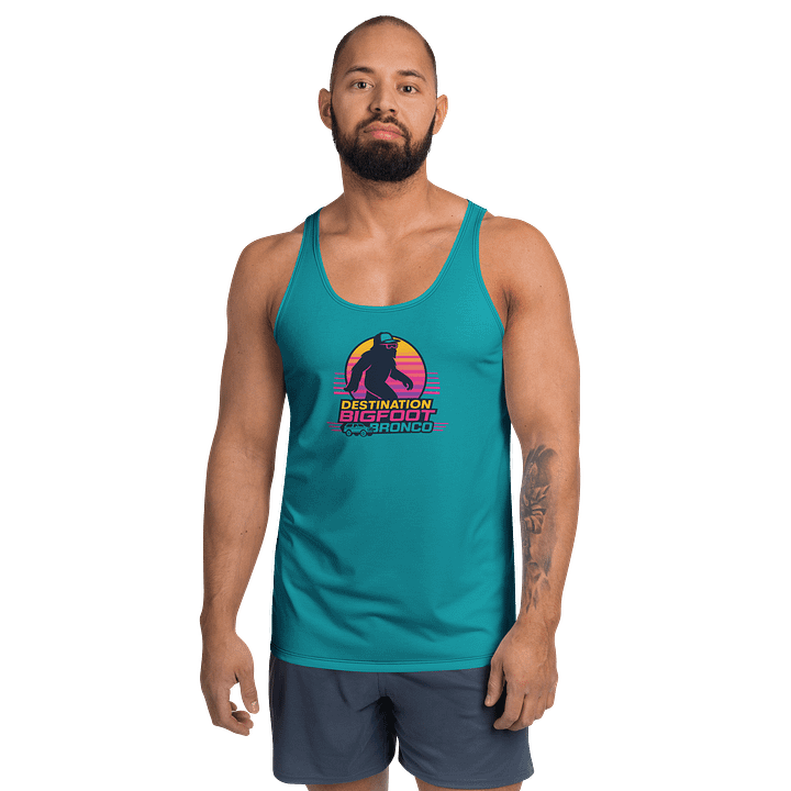 Synthsquatch Fitness Tank Top (Teal) product image (1)