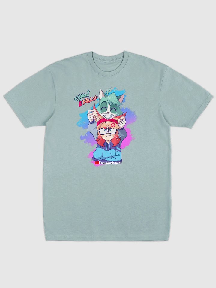 Cyan Teasing Alice Cotton Heritage Men's Premium Heavyweight Tee product image (1)