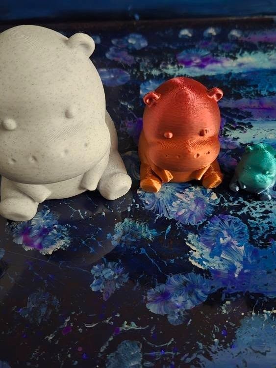 Medium Sitting Hippo - 3D Printed product image (4)