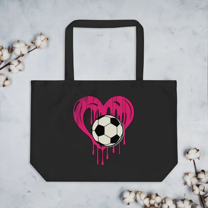 Heart Soccer Love Organic Tote product image (2)