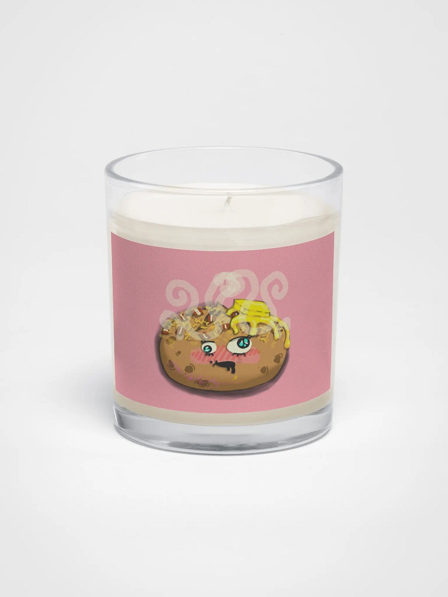 Spudded Soy Wax Candle In A Clear Glass Jar product image (1)