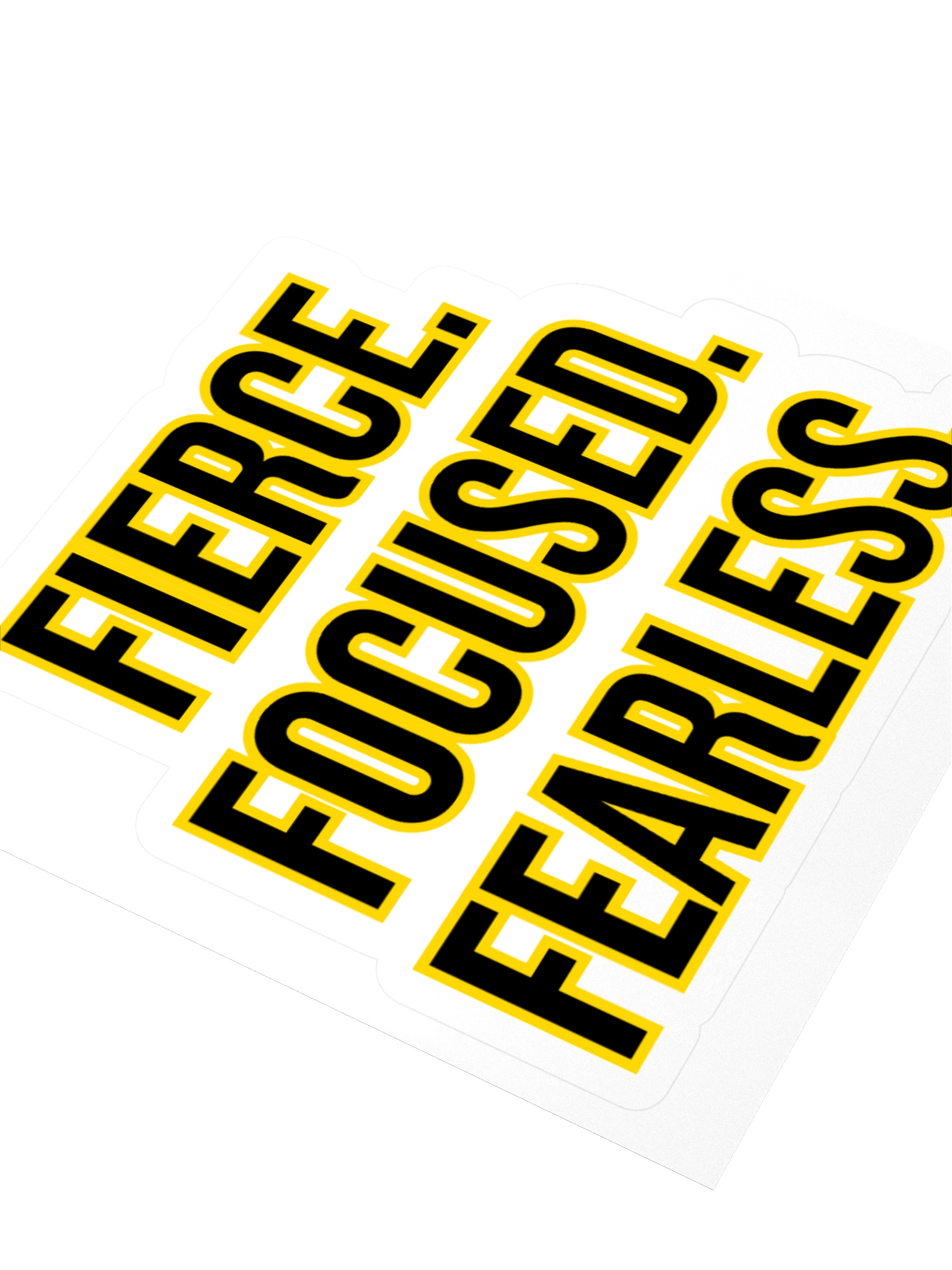Modern Fierce. Focused. Fearless. Kiss Cut Sticker | Team Verga Empowerment Collection product image (3)