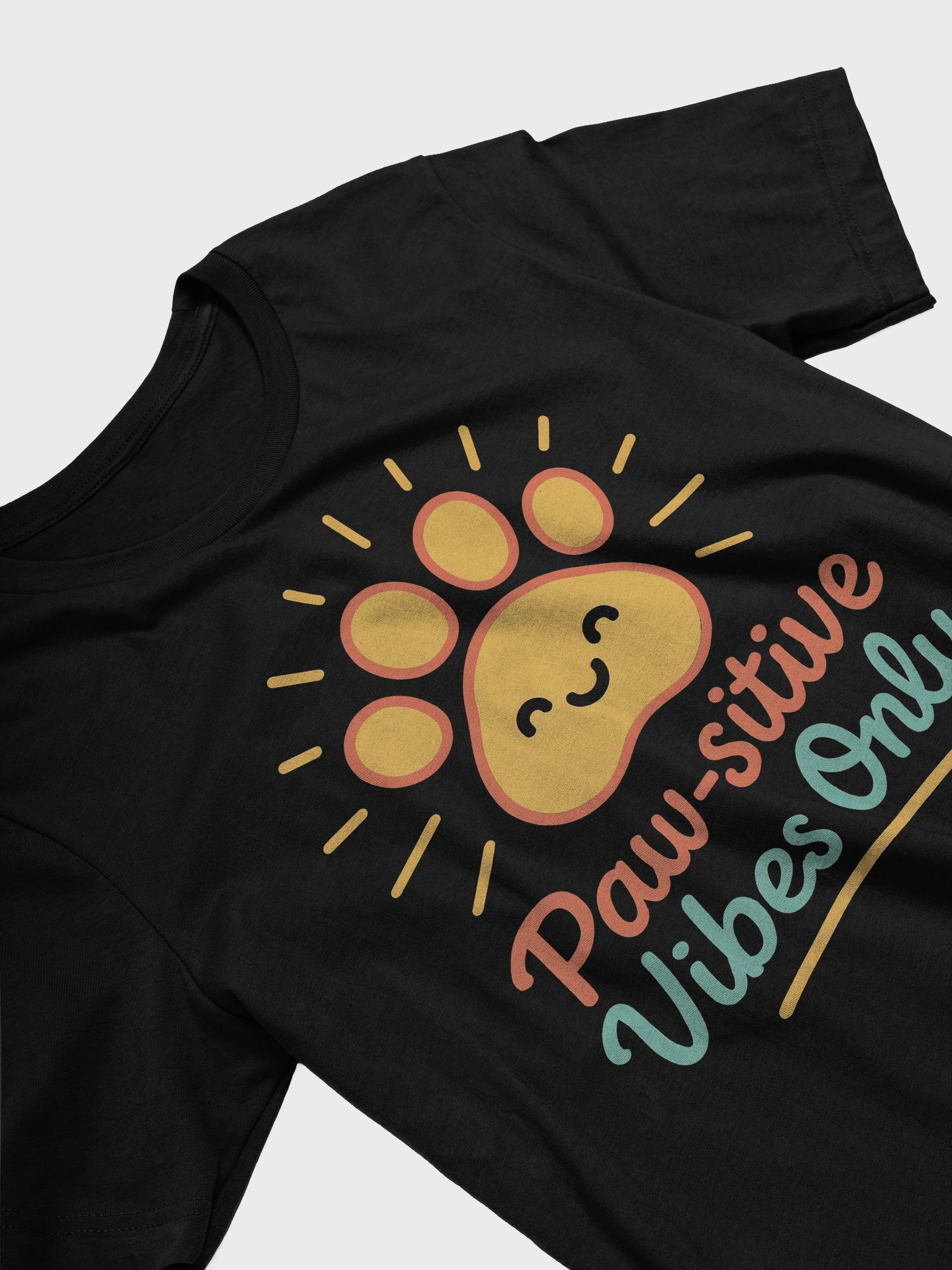 Paw-sitive Vibes Only T-Shirt product image (3)