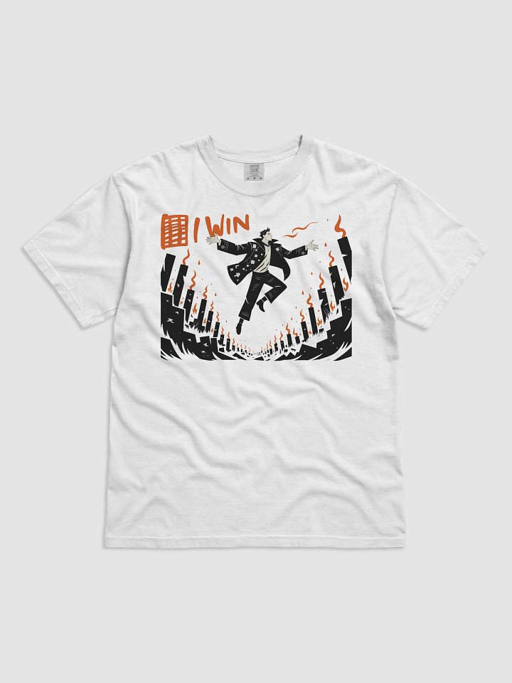 I Win Flame Art Print – Bold Triumphant Heavyweight T-Shirt product image (1)