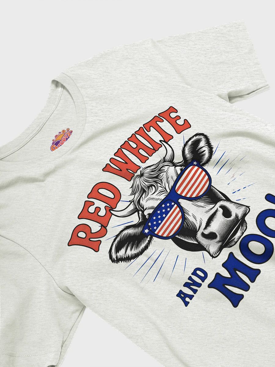 Patriotic Moo Cow Sunglasses T-Shirt product image (2)