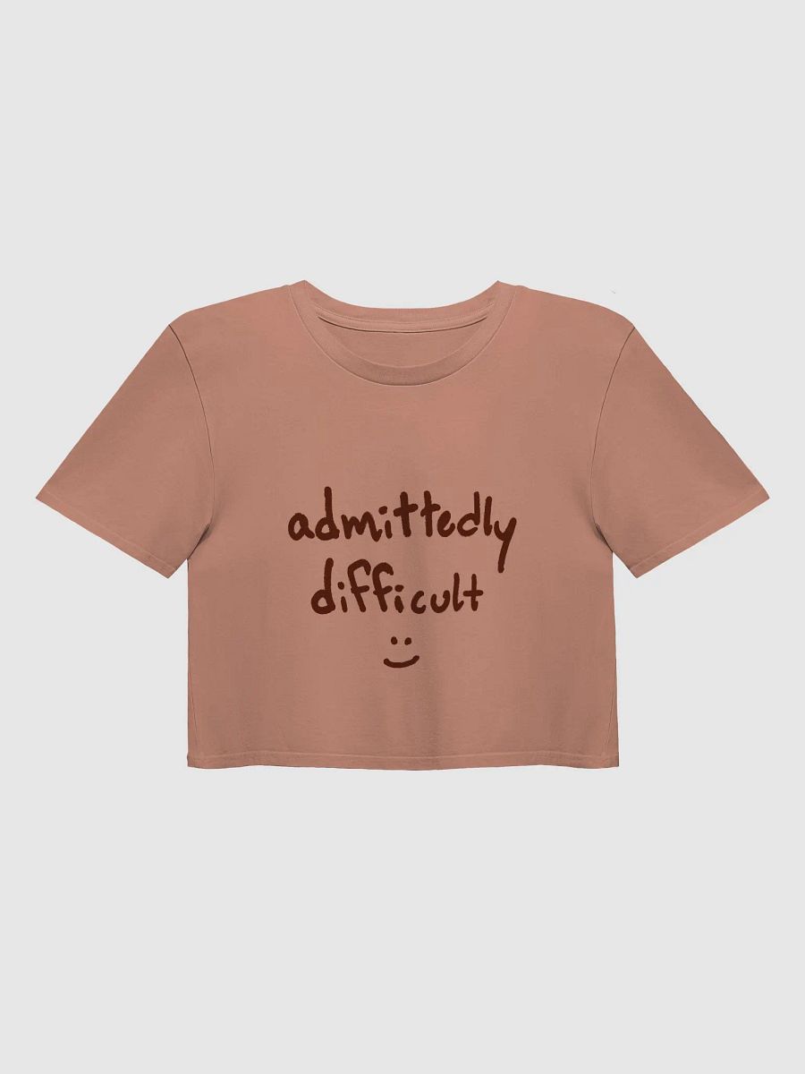 admittedly difficult (#440E00) printed cotton crop top product image (17)