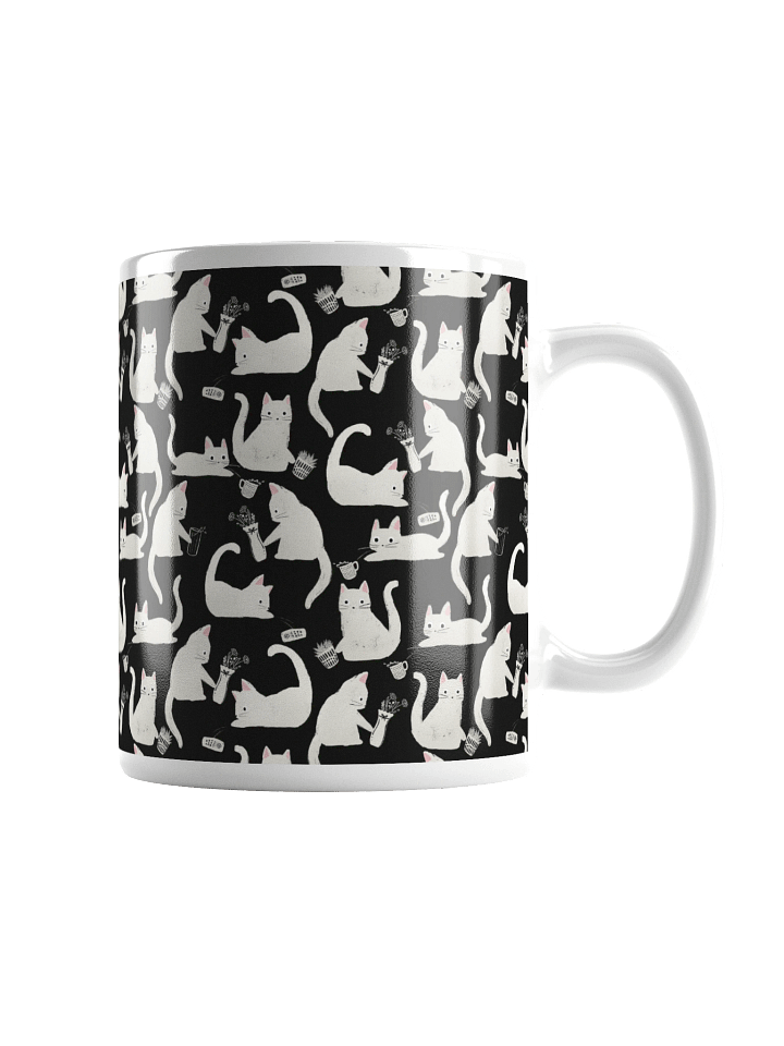 Bad Cats Knocking Stuff Over Mug, Black product image (1)