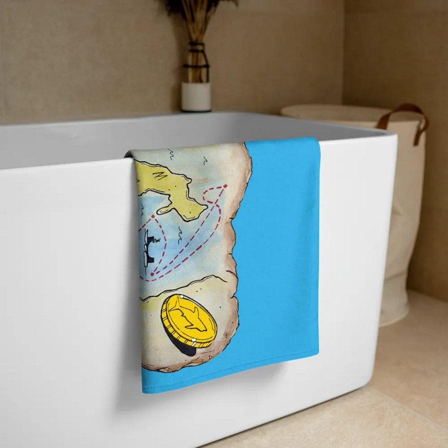 Pirate map beach towel product image (3)