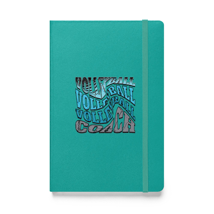 Mess Swirl Volleyball Coach Wavy Hardcover Notebook product image (1)