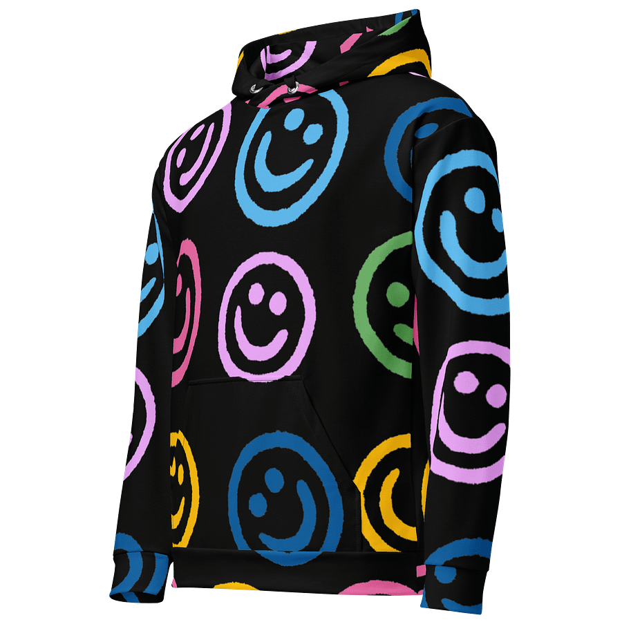 Vibrant Smiley Grid Recycled Hoodie product image (2)