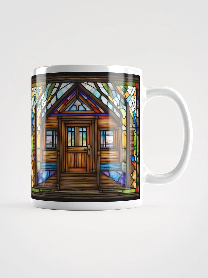 #001 Stained Glass Style Log Cabin Mug product image (1)