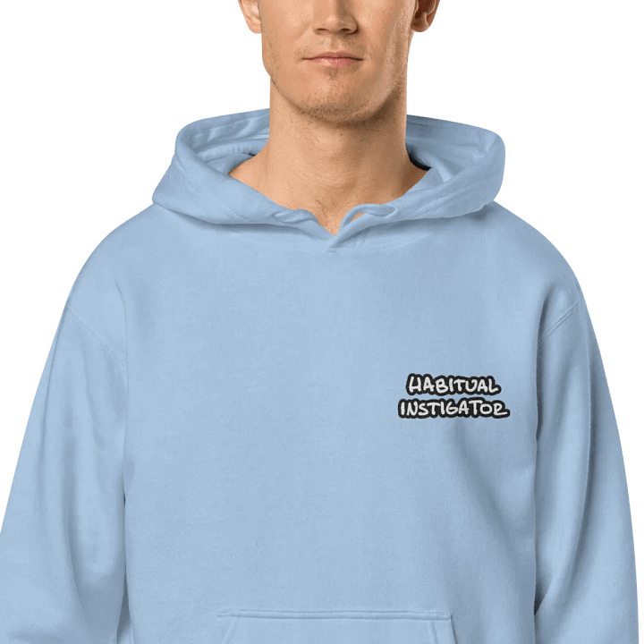 Habitual Instigator (L.C. bubble design 2) embroidered pigment hoodie product image (1)