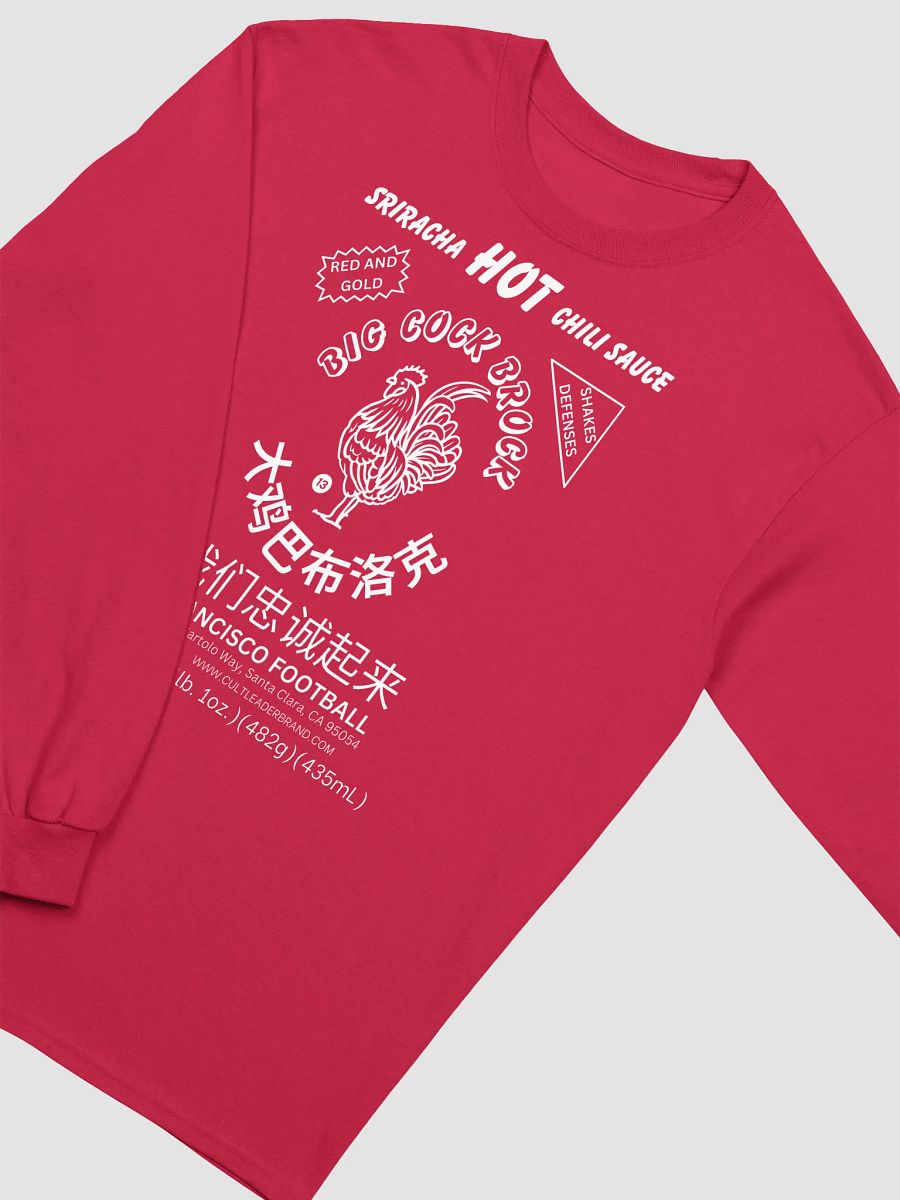 San Francisco Football Sriracha Chili Sauce Label Emblem Long Sleeve Tee product image (3)