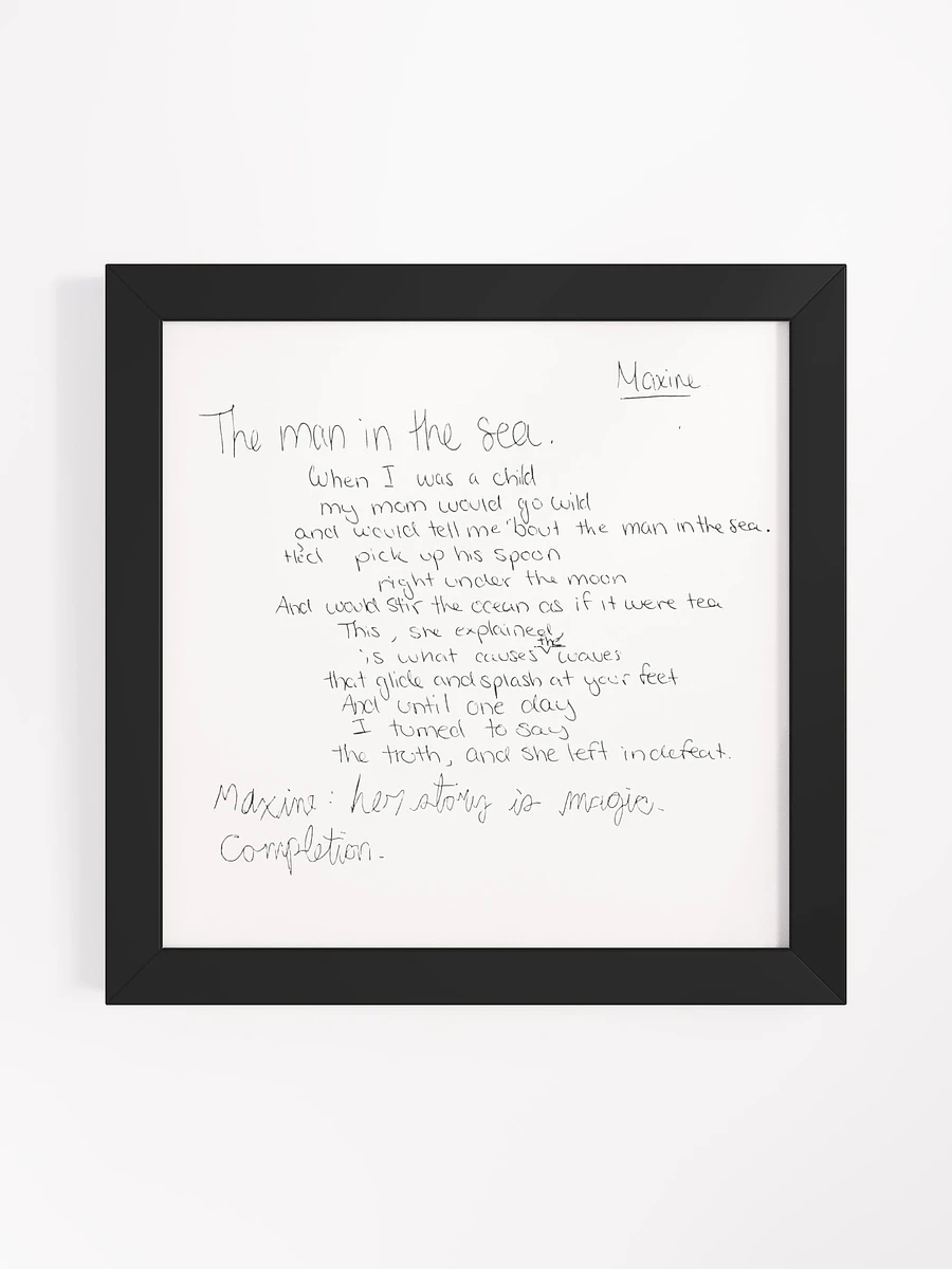 The Man in the Sea: Original Poem - Poster Print (Framed) product image (2)