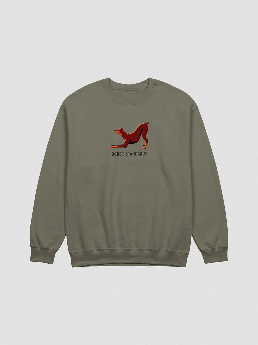 Dober Standards Sweatshirt (Embroidered) of a Doberman Pinscher(Red) product image (4)