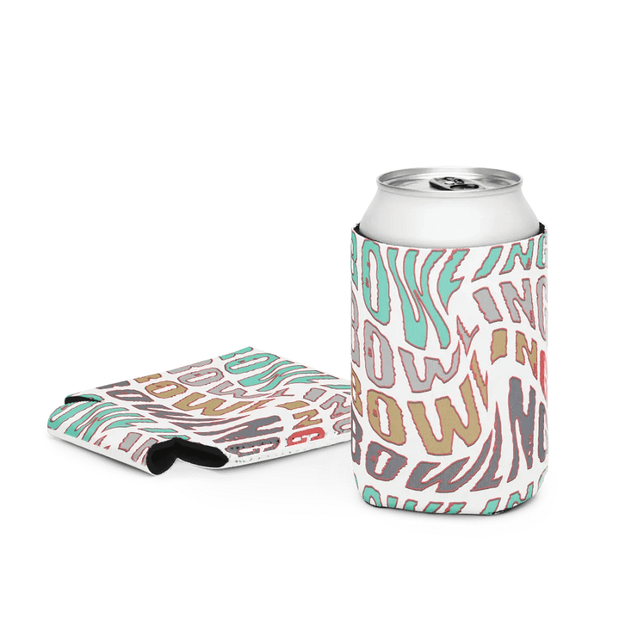 Mess Swirl Bowling Word Art Can Cooler product image (4)