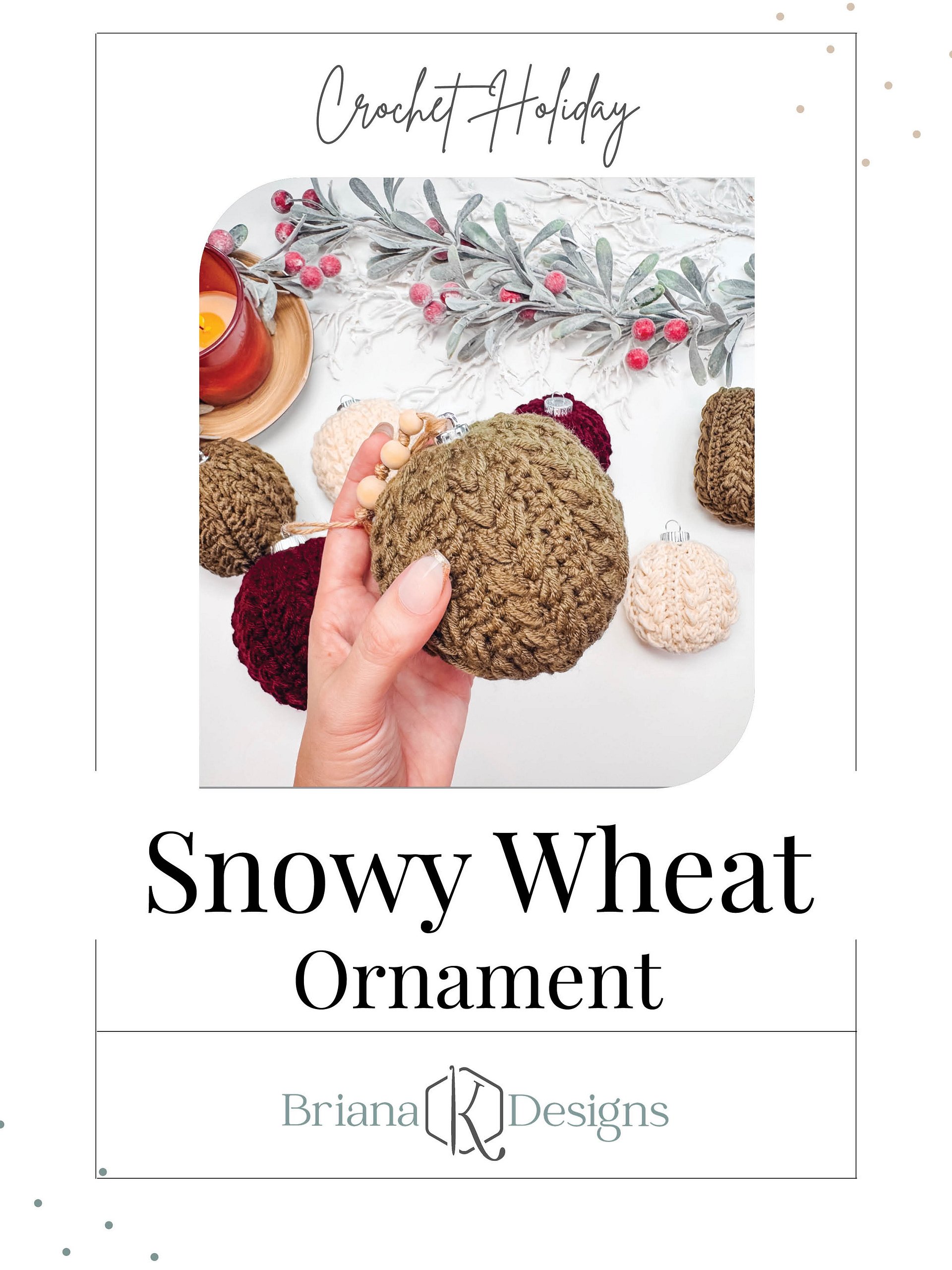Snowy Wheat Crochet Ornament Pattern product image (4)