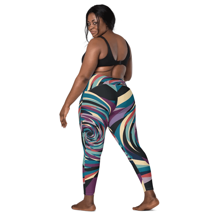 Abstract Lithographic Pattern Design Leggings with pockets - V5 product image (3)