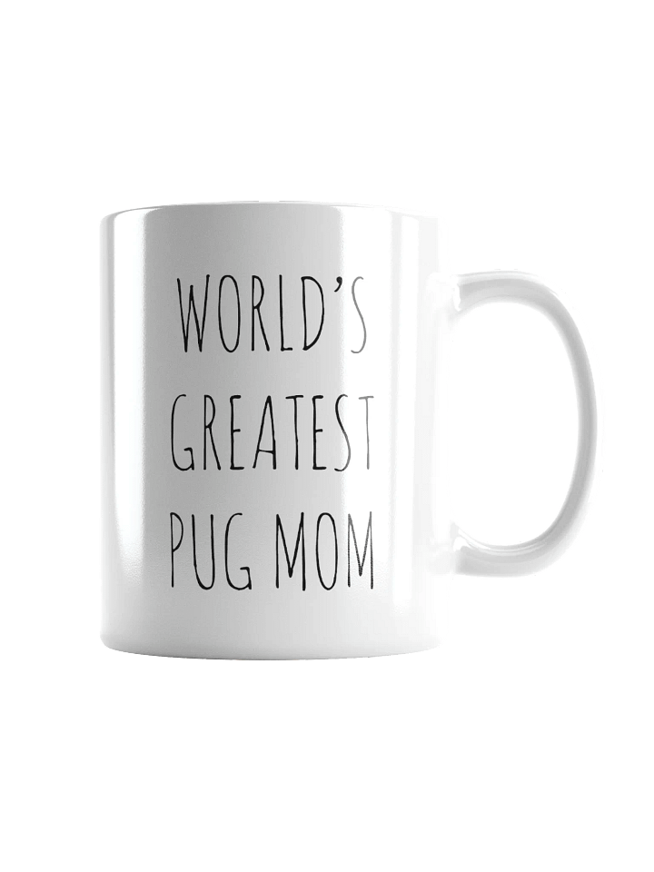 World's Greatest Pug Mom Minimalist Rustic Chic Mug product image (2)