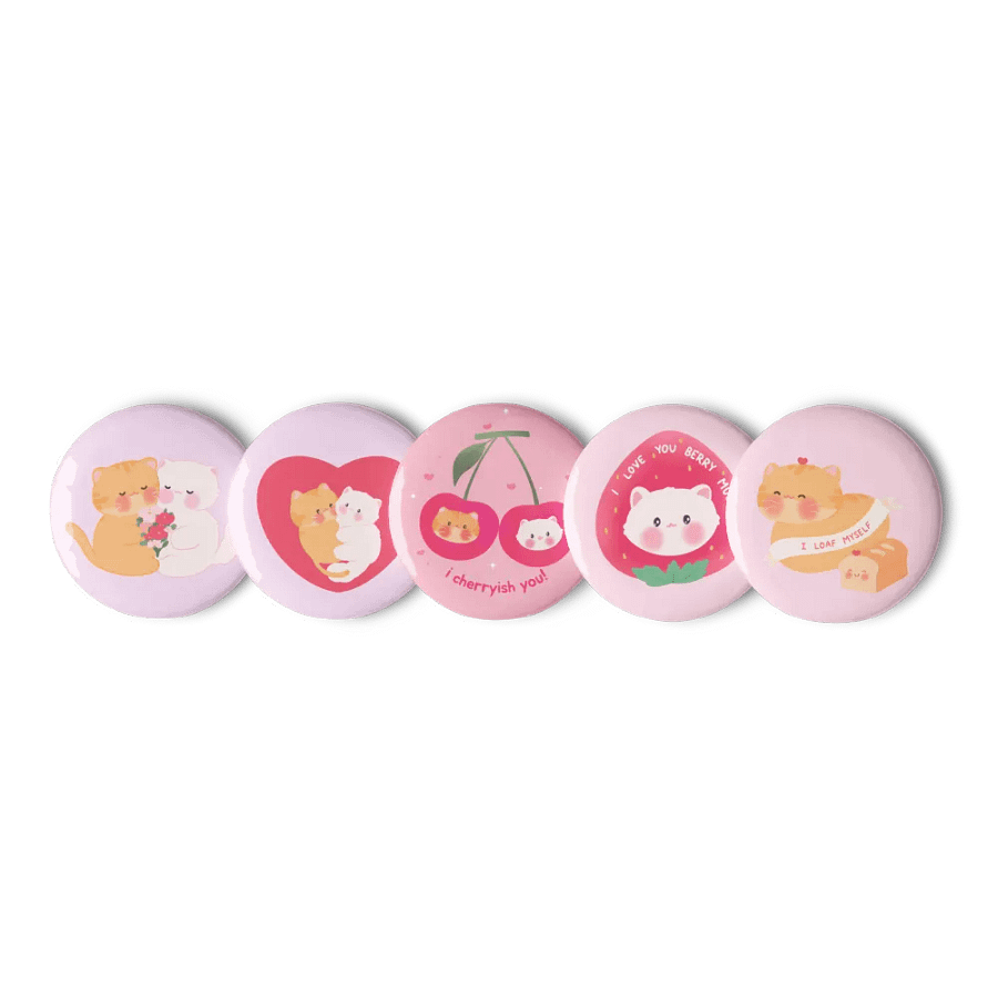 Cats and Love Pin Set product image (6)