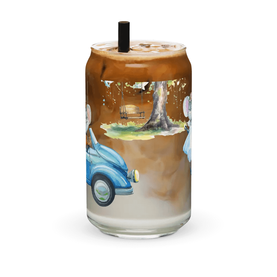 Four Seasons of Love: Love In Full Bloom Can-Shaped Glass | Romantic Spring Drinkware product image (6)