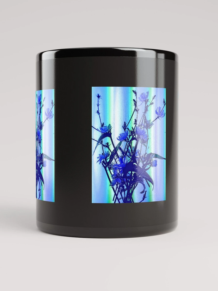 Blue Wildflowers with Backlight Black Coffee Mug product image (10)