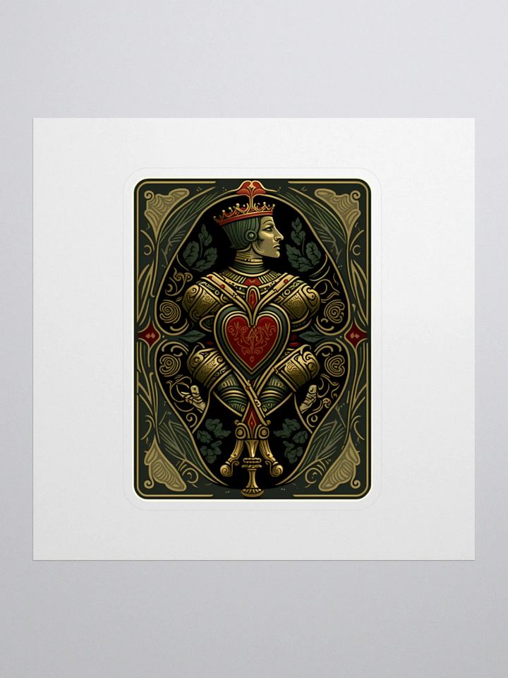 Royal Jack of Hearts Kiss Cut Stickers product image (1)