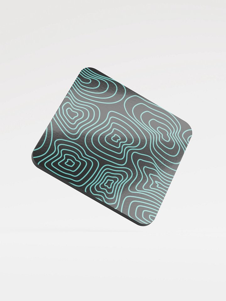 Topographic Teal Coaster Set product image (1)