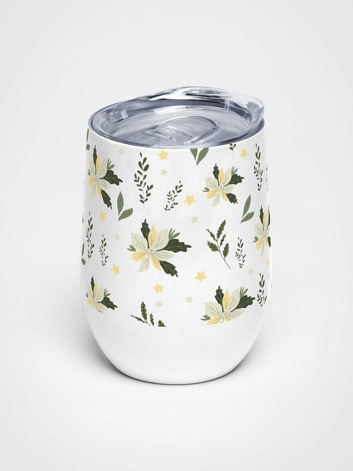 Floral Festive Holiday Wine Tumbler product image (1)