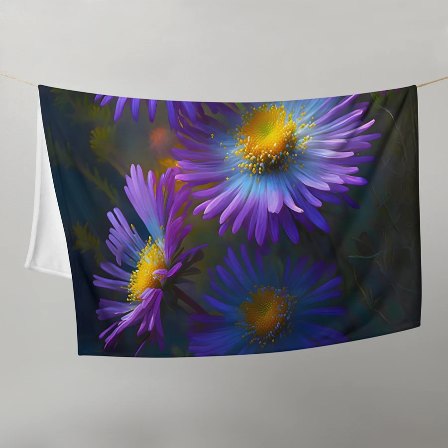 Aster Flower Violet Garden Flowers Throw Blanket product image (5)