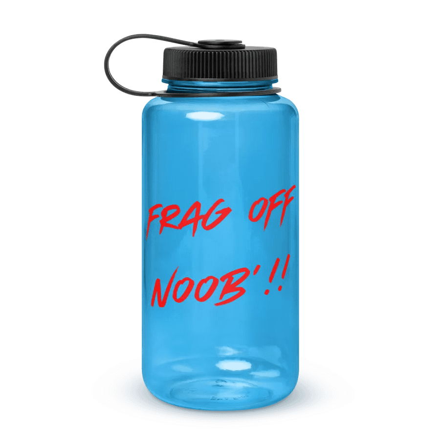 Bold Red 'FRAG OFF NOOB'!! Water Bottle product image (2)