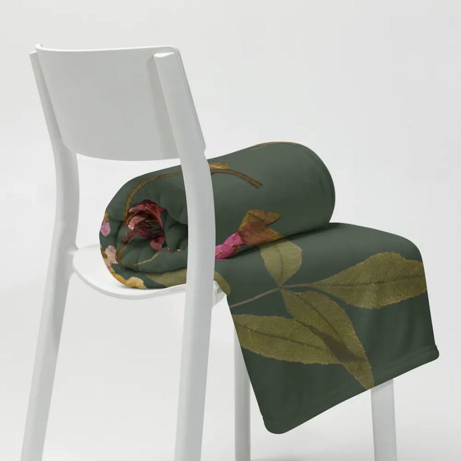 Floral Throw Blanket_Green product image (20)