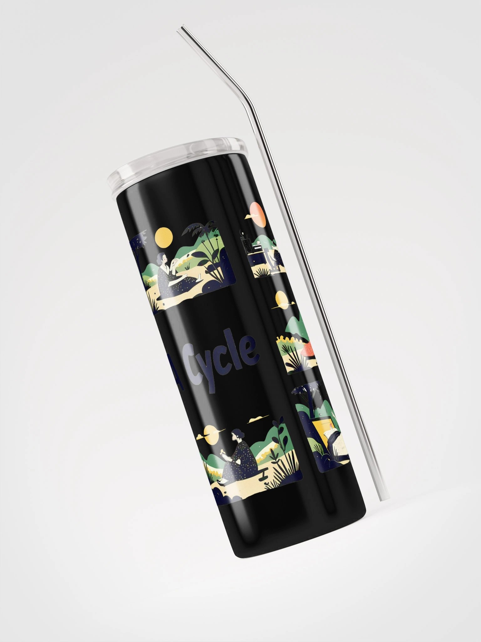 Nature-Inspired Life Cycle Art | Harmonious Illustration Steel Tumbler product image (3)
