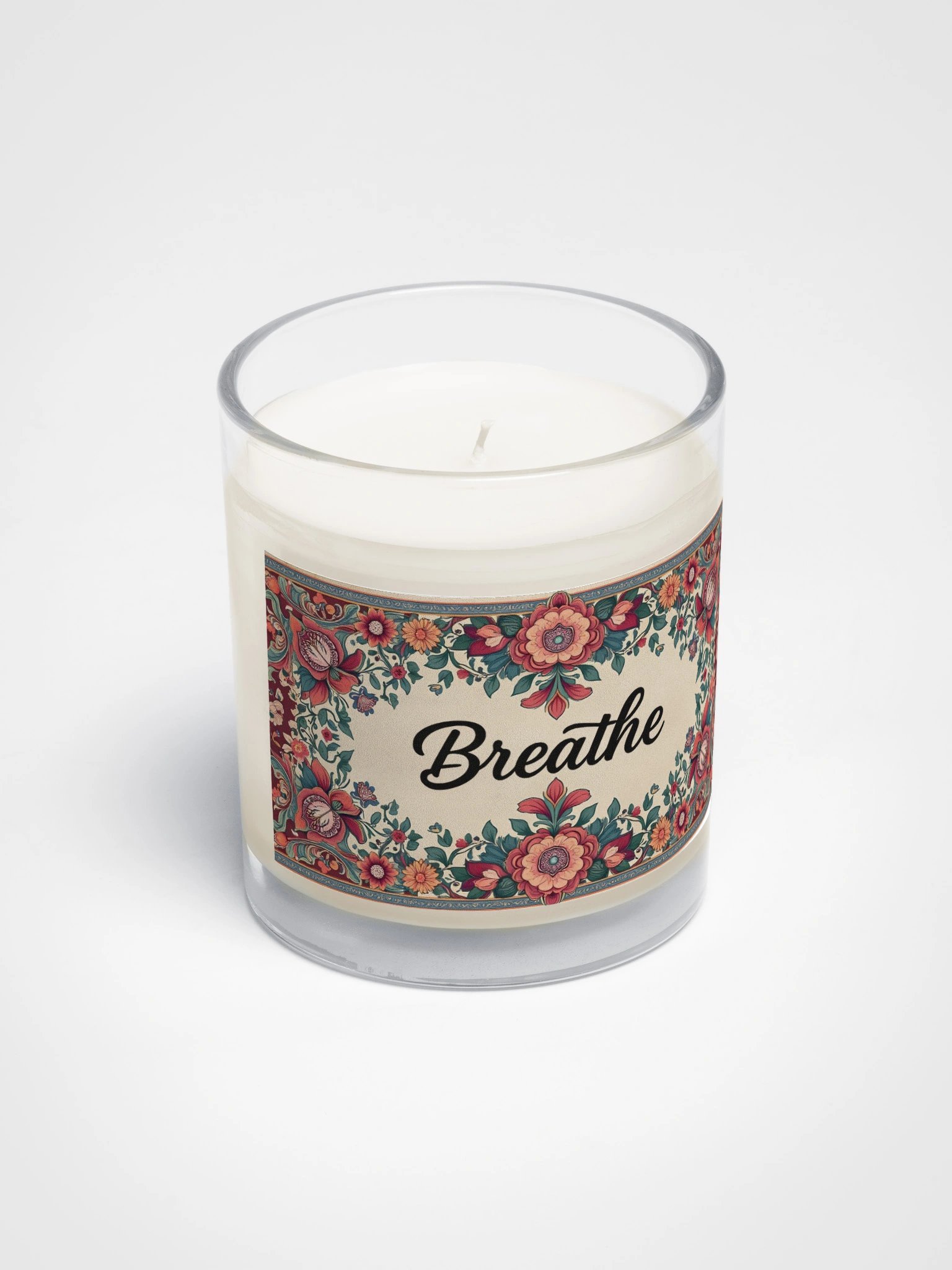 Breathe Floral Candle – Relaxation Botanical Aromatherapy Decor product image (2)