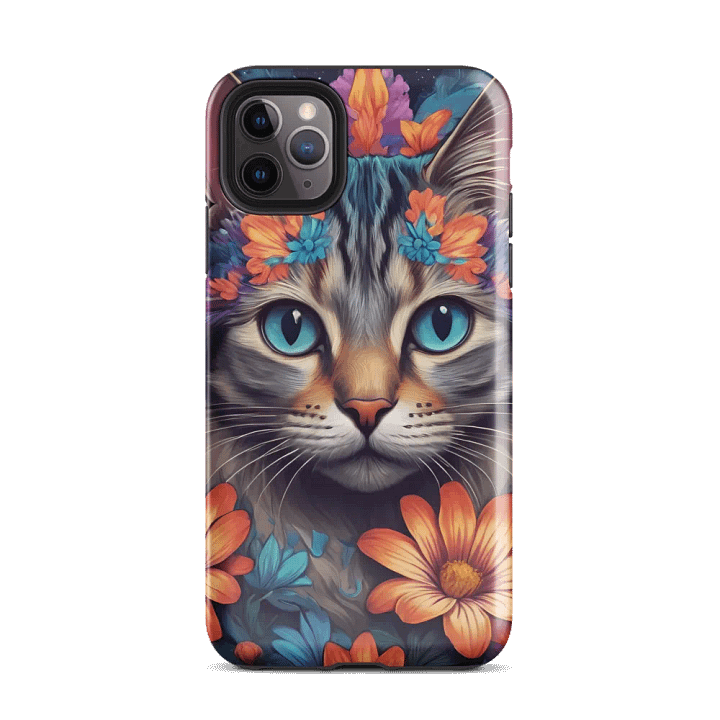 Floral Feline Fantasy: Blossoming Cat iPhone Case product image (2)