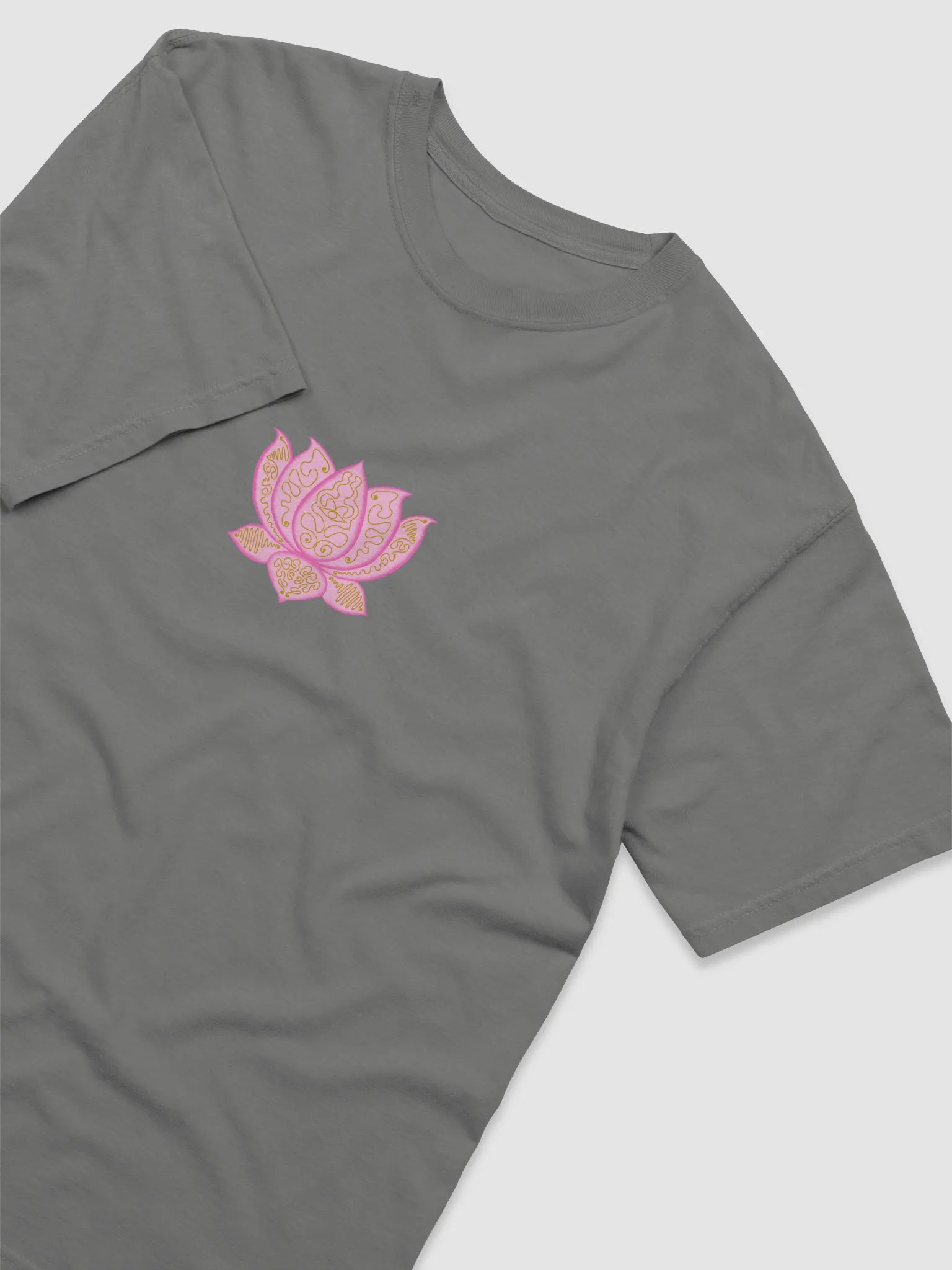 Lotus Bloom Gold Pattern T-Shirt product image (3)