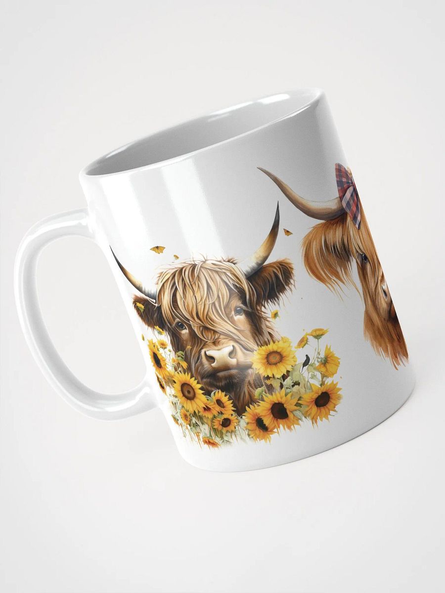 Highland Cow Trio White Glossy Mug product image (9)