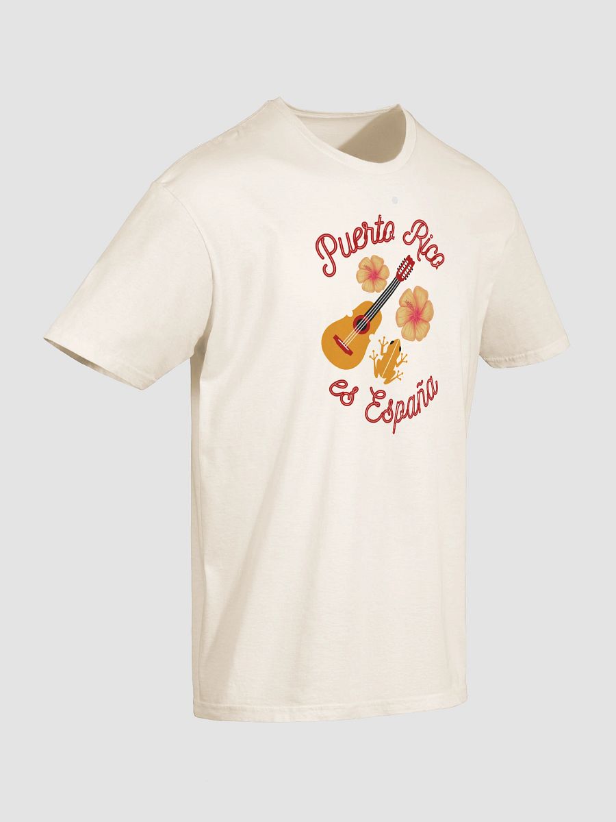 Camiseta manga corta - Puerto Rico es España (flor, guitarra, coquí) product image (6)
