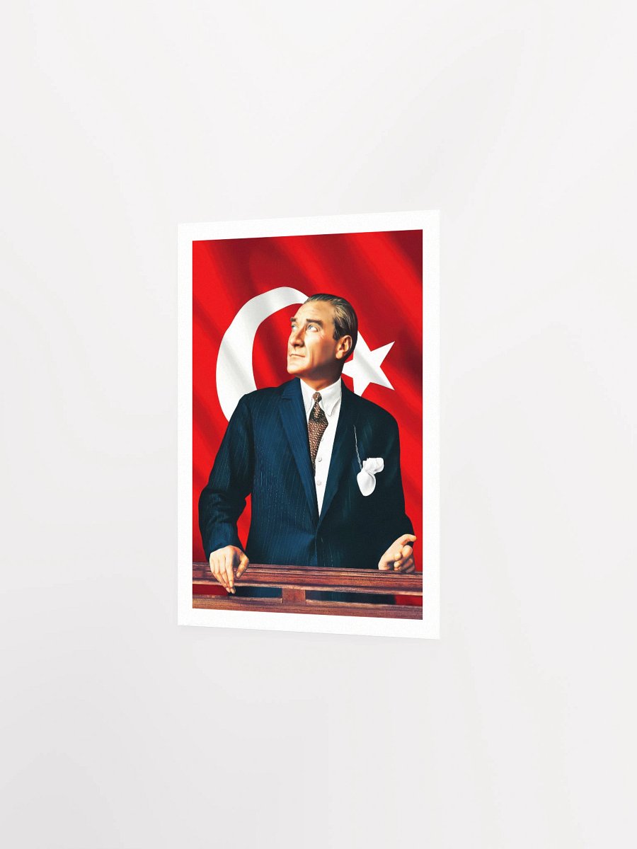 Ataturk Poster with border, Turkey art — Mustafa Kemal Ataturk print product image (8)