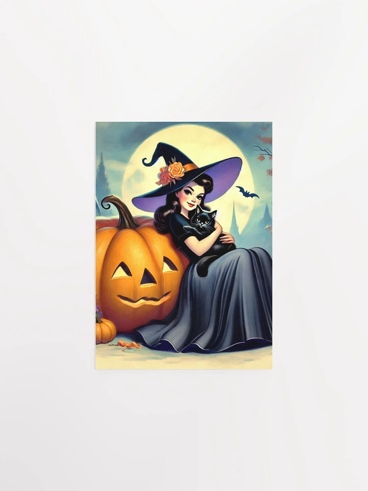 Witch and Black Cat Premium Matte Poster product image (1)