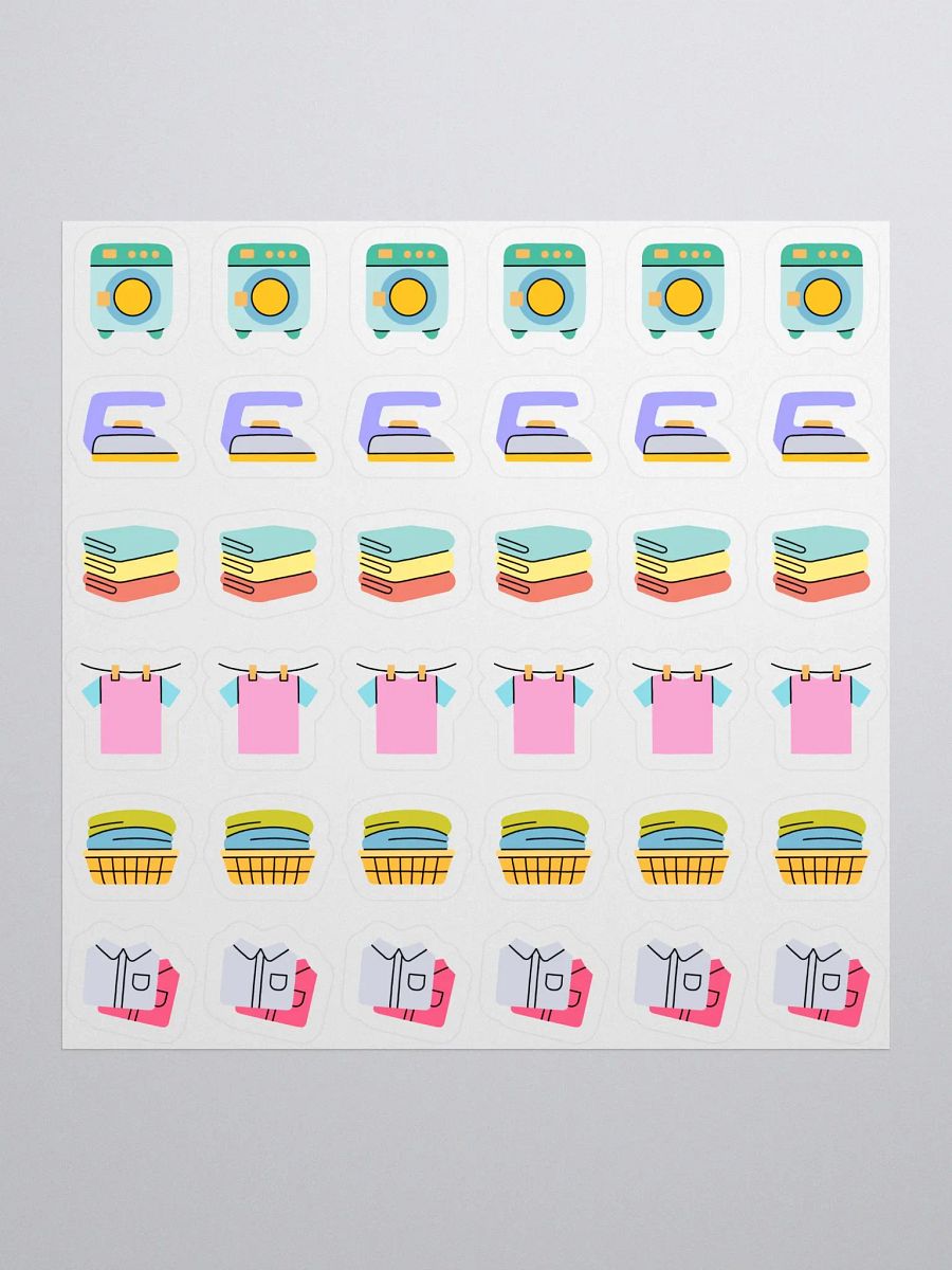 Laundry Stickers – Hand-Drawn, Functional Planner Stickers for Bullet Journals, Habit Tracking, and Household Organization product image (1)