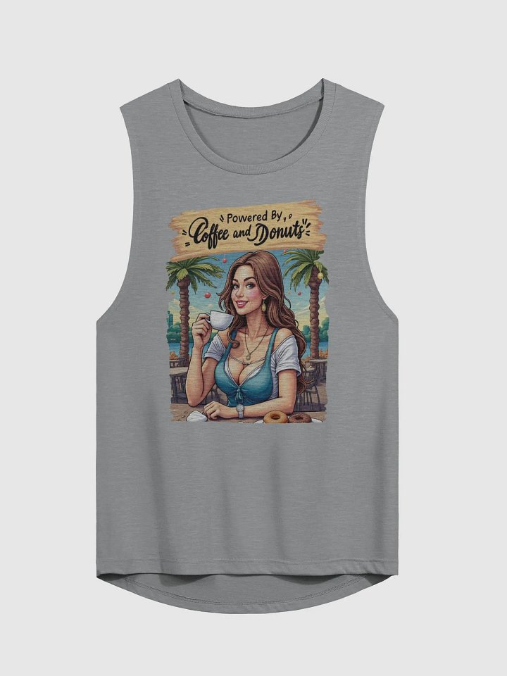 Powered by Coffee & Donuts Flowy Muscle Tank product image (4)