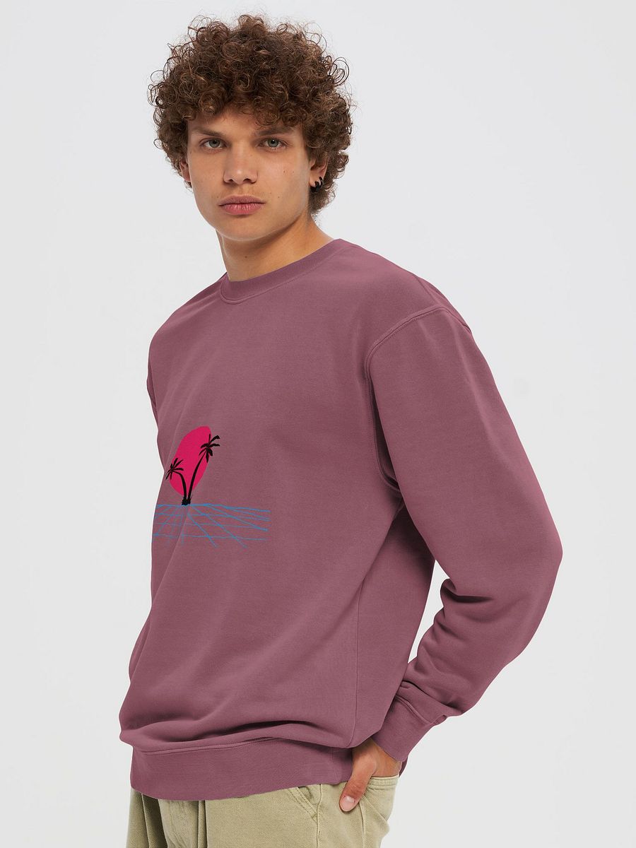 Retro Grid Unisex Pigment Dyed Sweatshirt product image (5)