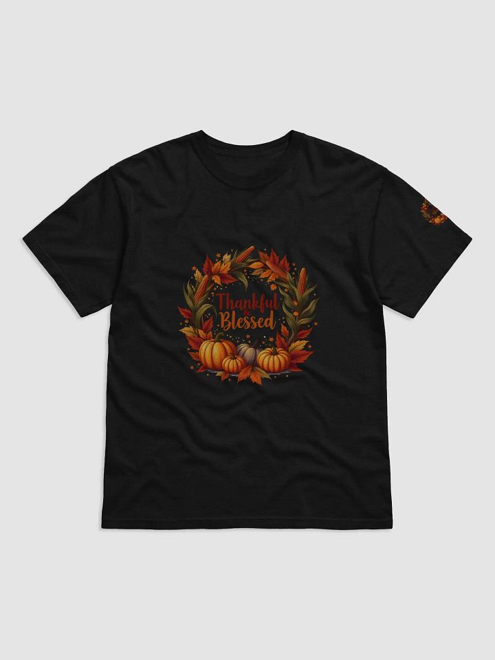 Thankful & Blessed Autumn Wreath T-Shirt product image (1)