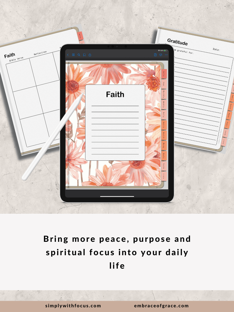 Pink Floral Digital Planner- Elegant, Accessible, and Faith-Inspired product image (4)
