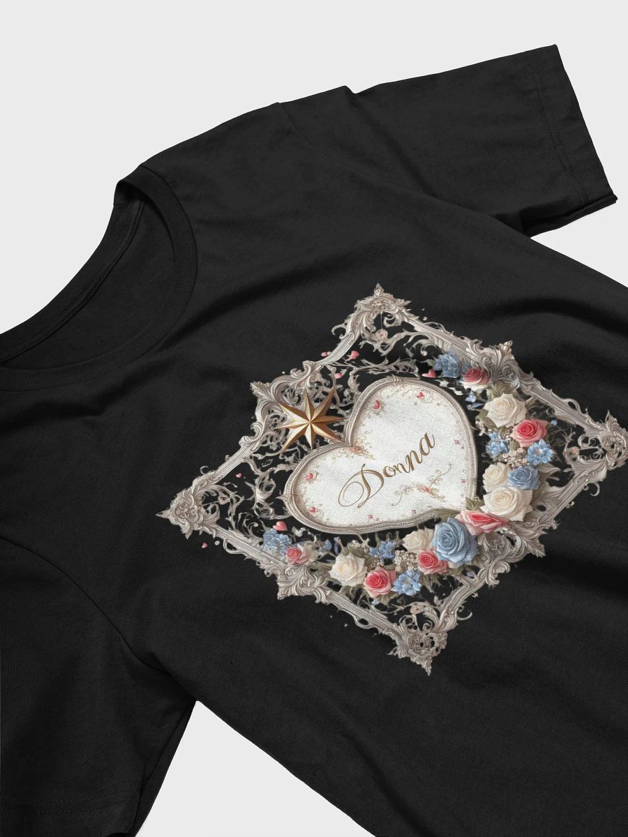 "Donna – Elegant Vintage Floral Heart Name Art" product image (17)