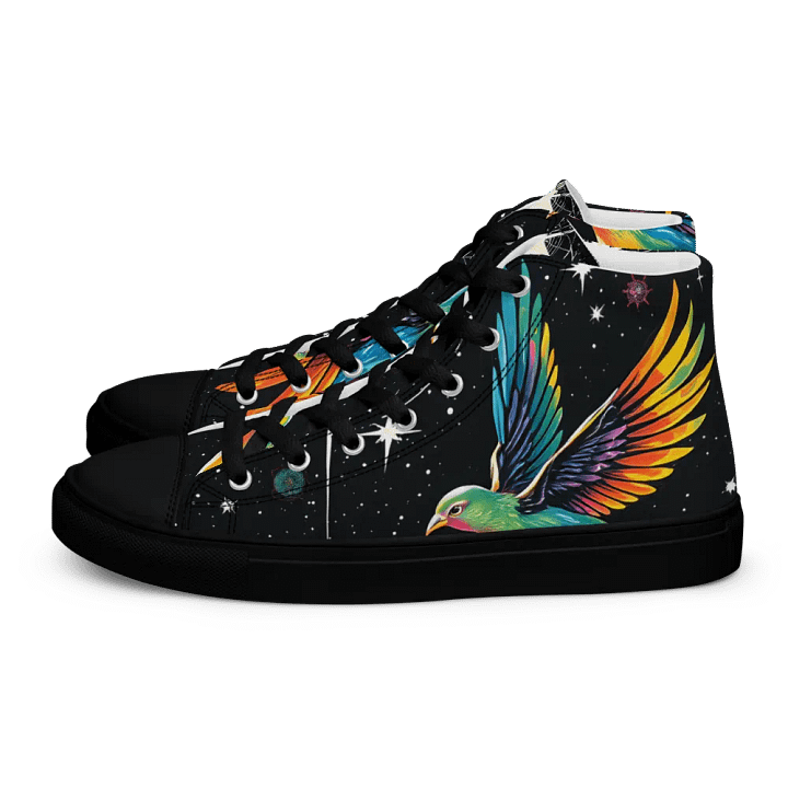 Celestial Flight Men's High Top Canvas Shoes product image (1)
