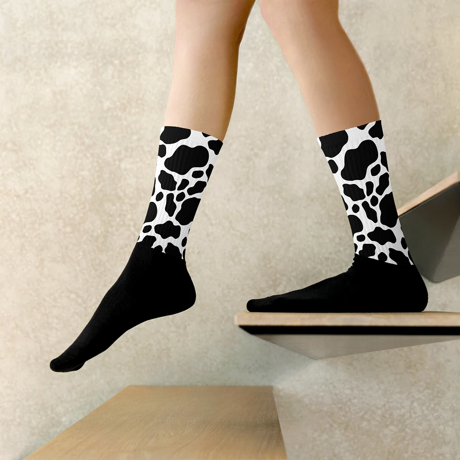Cow Print Socks - Black & White product image (17)